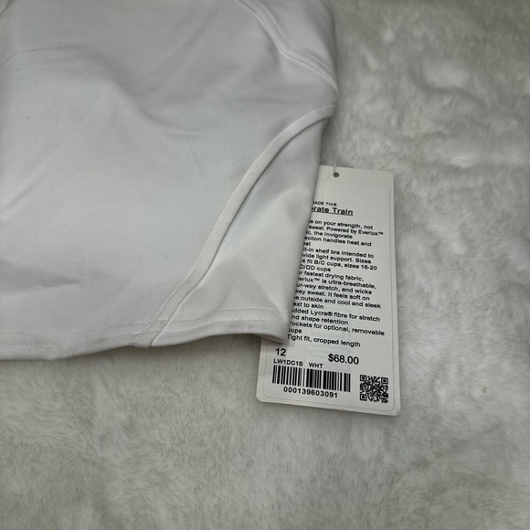Lululemon White Women's Intimate tank top with built in bra - Picture 2 of 3